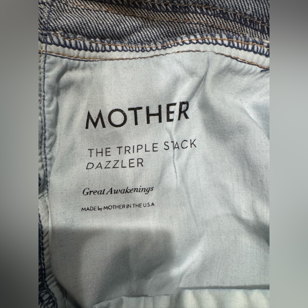🌺 MOTHER Superior The Triple Stack Dazzler Jeans | Great Awakenings - Picture 7 of 9